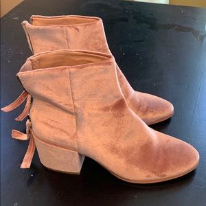 Dolce Vita Pink Suede Booties